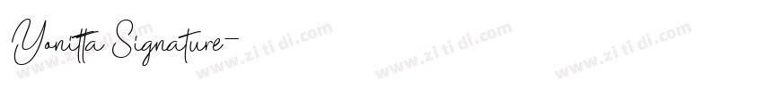 Yonitta Signature字体转换